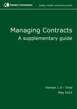 Managing Contracts - Forestry Commission