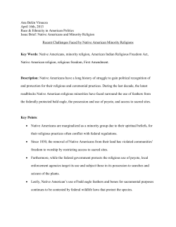 Native Americans and Minority Religio