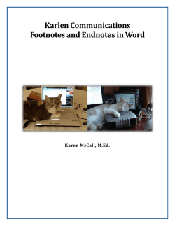 Footnotes and Endnotes in Word