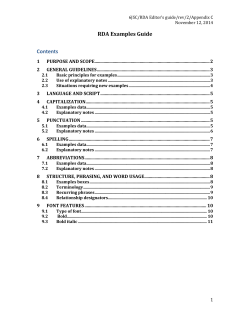 6JSC/RDA/Editor`s Guide Appendix C RDA examples guide