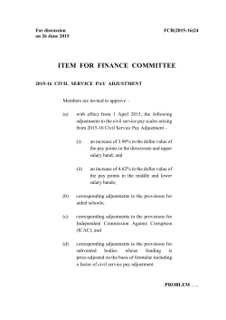 Item for Finance Committee 2015-16 Civil Service Pay Adjustment