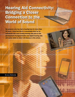 Hearing Aid Connectivity - Hearing Loss Association of America