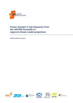 Future frequency of fog - UK Climate Projections