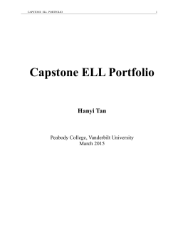 Capstone ELL Portfolio - DiscoverArchive