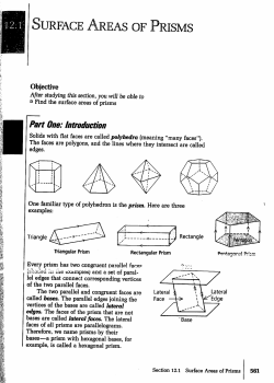 Surface Areas of Prisms