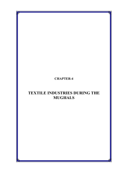 textile industries during the mughals