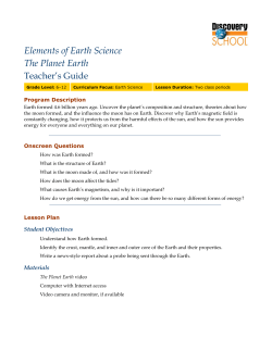 Elements of Earth Science The Planet Earth