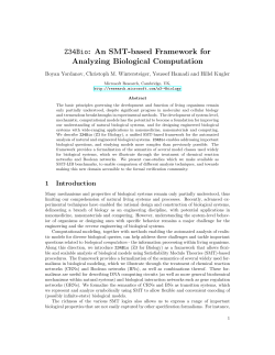 Z34Bio: An SMT-based Framework for Analyzing Biological
