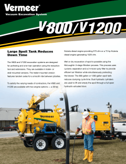 Large Spoil Tank Reduces Down Time