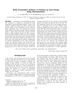 Body Composition Analysis of Chickens by Dual