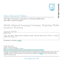 Mobile Informal Language Learning: Exploring Welsh Learners