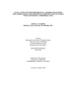 facial attractiveness preferences: a possible mechanism for