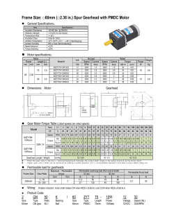 Frame Size: 60mm (  2.36 in.) Spur Gearhead with - ZD