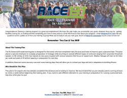 5k Training Plan and Schedule - Advanced | 8 Weeks