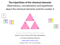 The tripartition of the chemical elements