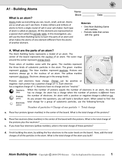 1 A1 - Building Atoms