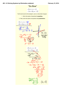 AB - 6.3 Solving Systems by Elimination.notebook