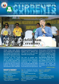 KSRIP Earthfill Dam Inaugural Ceremony