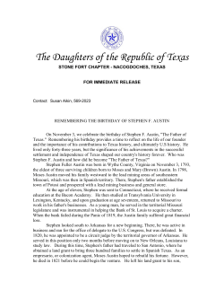 The Daughters of the Republic of Texas
