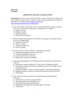 Additional Reading Exercise 4 (ARE4)