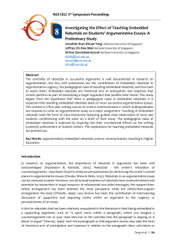 Investigating the Effect of Teaching Embedded Rebuttals