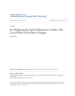 Re-Mediating the Israeli-Palestinian Conflict