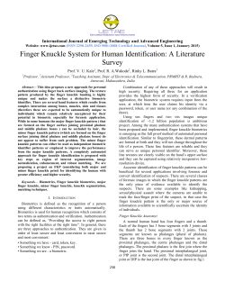 Finger Knuckle System for Human Identification: A