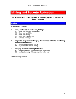 Mining and Poverty Reduction