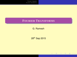 Fourier Transforms