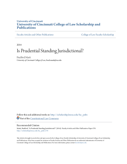 Is Prudential Standing Jurisdictional?