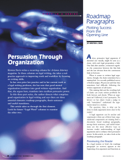 Persuasion Through Organization
