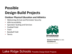 Possible Design-Build Projects