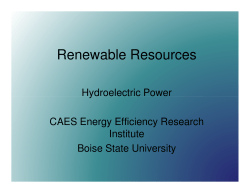 Renewable Resources - CAES Energy Efficiency Research Institute