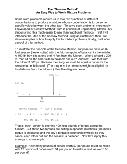 Seesaw Method For Solving Mixture Problems