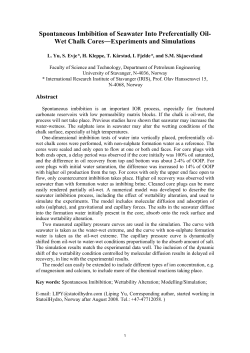 Spontaneous Imbibition of Seawater Into Preferentially Oil