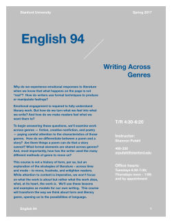 Syllabus - Stanford University