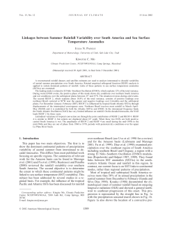 Linkages between Summer Rainfall Variability over South America