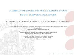 Mathematical Models for Wound Healing Events 7pt Part 1