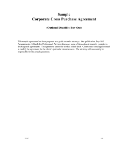 Sample Corporate Cross Purchase Agreement