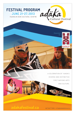 2013 Program - Ad&auml;ka Cultural Festival