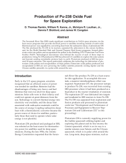 Production of Pu-238 Oxide Fuel for Space Exploration