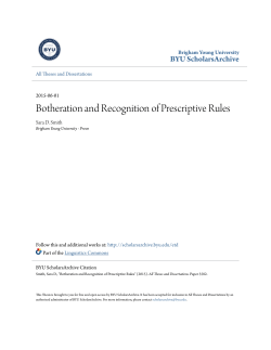 Botheration and Recognition of Prescriptive Rules