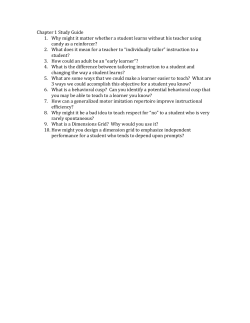 Chapter 1 Study Guide 1. Why might it matter whether a student