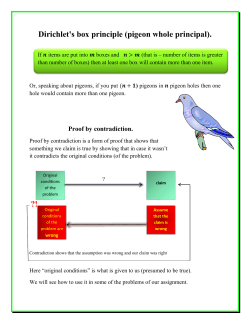 Dirichlet`s box principle (pigeon whole principal).