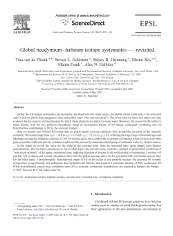 Global neodymium&ndash;hafnium isotope systematics &mdash; revisited