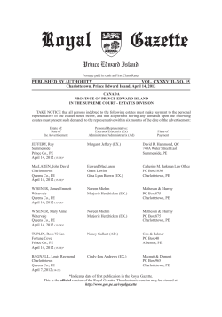 Royal Gazette, April 14, 2012