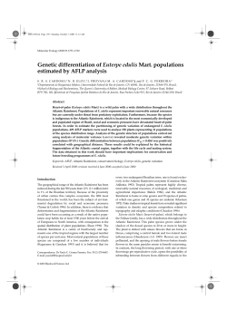 Genetic differentiation of Euterpe edulis Mart. populations estimated