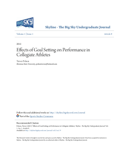 Effects of Goal Setting on Performance in Collegiate Athletes