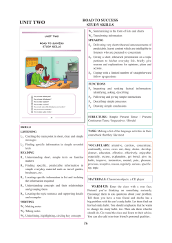 UNIT TWO - İngilizce