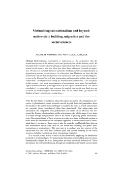 Methodological nationalism and beyond